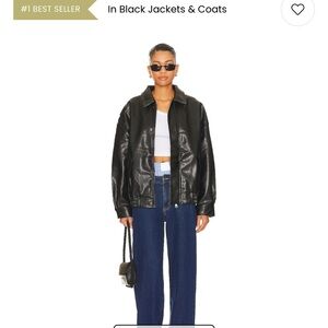 Lioness Black Faux Leather Jacket NWT